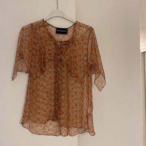 Zadig &Voltaire silk top with floral print